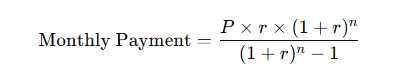 Loan Payment Formula